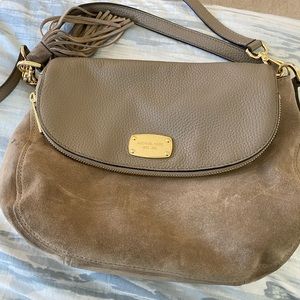 Michael Kors Suede and Leather Crossbody